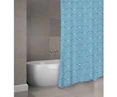 MSV 141754 Rideau de Douche Sahara en Polyester 180x200cm Bleu, 30 x 20 x 15 cm