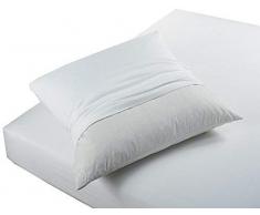 Douceur dIntérieur Protège Oreiller Molleton Uni Blanc 65 x 65 cm