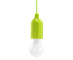 Pull-Light HyCell PL1W, vert, avec interrupteur à tirette, LED blanche chaude, y compris 3x piles Micro AAA