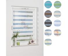 K de Home 789096â1Â Wohn-Guide Klemmfix Store Double Denia sans perÃ§age, Plastique, Tissu, Petrol-Grau, 120 x 150 cm