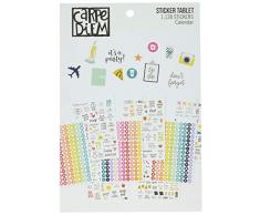 Carpe Diem-1138/Pkg-Planche dauto-collants, calendrier, format A5