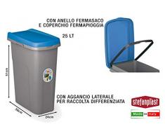 Stefanplast Poubelle, Bleu, 25Â Lt