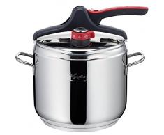 Lagostina 012013010107 Easy Rossa Autocuiseur 7 L INOX Tous Feux Dont Induction, Acier Inoxydable, 29,5 x 32 x 27 cm