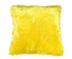 Enjoy Home Coussin 40x40, PLUCH Jaune, Polyester, 40x40x1 cm
