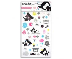 Toga CCZ02 Chacha Planche de sticker Plastique Multicolore 9,5 x 18 x 0,5 cm