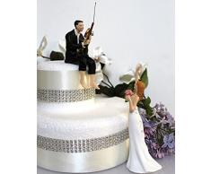 DreamWedding-UK Figurines Humoristiques de mariÃ©e et mariÃ© pour gÃ¢teau, Assis/Debout, Insolite, pour cÃ©rÃ©monie de Mariage, rÃ©sine, N Â° 29, 5Â x 12Â x 12Â cm