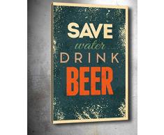 Bonamaison Peinture sur toile, multicolore, 70 x 100 cm - Conçu et fabriqué en Turquie