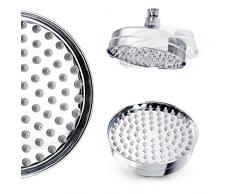 Enki 15,2 cm 150 mm laiton massif Chrome Mitigeur thermostatique Pommeau de douche rond traditionnel