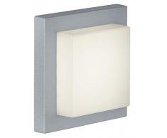 TRIO, Applique, Hondo incl. 1 x LED,SMD,3,5 Watt,3000K,330 Lm. Plastique, Blanc, Corps: Fonte daluminium, Titane L:14,0cm, H:14,0cm, P:6,0cm IP54