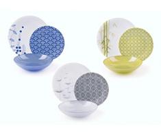 Excelsa Olympia Service Assiettes 18Â PiÃ¨ces, Multiply, Multicolore