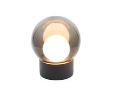 Pulpo 4600GWS Lampe de table, Verre, Gris Smoky, Blanc Opale, Noir 290 Ã 355 mm