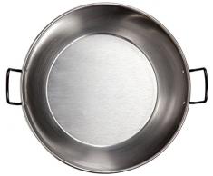 La valenciana 18 cm en Acier Poli Sauteuse avec 2 poignÃ©es Noir, Noir, 22 cm