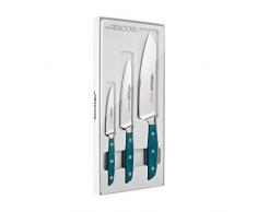 Arcos 858110 Set de Couteaux de Cuisine, métal, Bleu, Standard