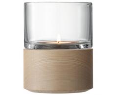 LSA International Lanterne Lotta et Base en frÃªne, Transparent, Claire, 13 cm