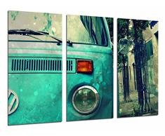 Tableau Moderne Photographique, Impression sur bois, Véhicule Volkswagen Vintage, 97 x 62 cm, ref. 26568