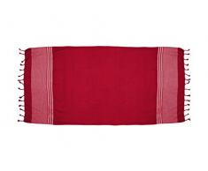 Soleil dOcre 400002 Fouta Nid dAbeilles Coton Rouge 100 x 200 cm