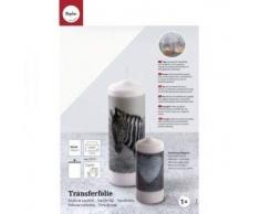 Rayher 31572000 Feuille de transfert A4, à appliquer sur les bougies pour les personnaliser, 1 feuille dans un sachet LS, matériaux divers, 210 x 297 mm, blanc