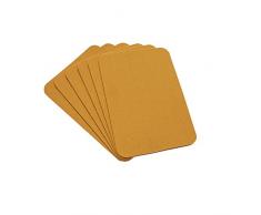 1buy3 Lot de 6 Sets de Table Ronds en Feutre 5 mm dépaisseur Beige