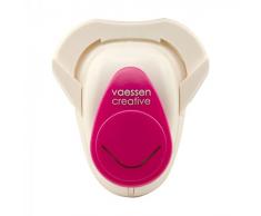 Vaessen creative 21489-661 Perforatrice pour Coins Ronds M, Plastique, Rose, 14,5 x 10 x 5,1 cm