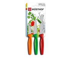 Wüsthof TR9334C Colors Set de 3 couteaux de cuisine Orange/Vert/Rouge