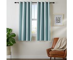 AmazonBasics Lot avec rideau occultant et Åillets, 182 x 168 cm, Vert dâeau