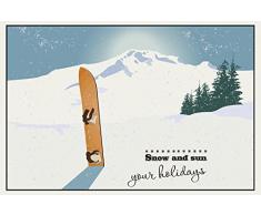 Scenolia Tableau Verre Acrylique déco & Design Snow and Sun 70 x 50 cm | Déco Murale Qualité HD