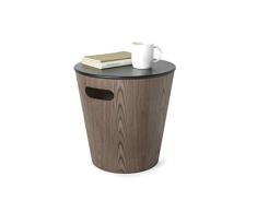 Umbra 1009760-048 Tabouret de Rangement, Noir/Noyer,