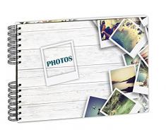 Exacompta 16050E Momento Album Photos à Spirales Instant 50 Pages avec Feuillet Intercalaire Carton/Papier Motif 32 x 22 x 2,8 cm