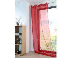 Lovely Casa R61697014VL MONNA Voilage Polyester Rouge 160 x 135