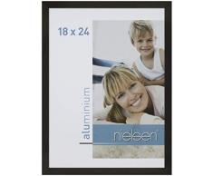 Nielsen 61934 Cadre Photo C2 Aluminium brossé 18x24 cm Noir Mat