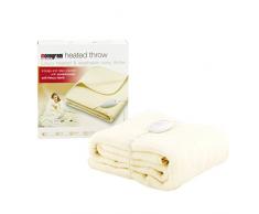 Monogram Couverture chauffante Idéale pour Les Nuits fraîches Crème