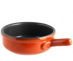 H&H Sauteuse, Céramique Antiadhérente, 1 Manche Antiadhérent, 21 cm, Orange