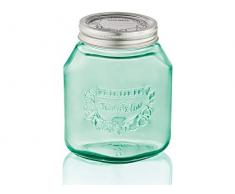 Leifheit 36328 Bocal en verre vert 1L, lot de 3