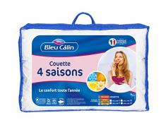Bleu CÃ¢lin Couette 4 Saisons 2 Personnes, 3 Couettes en 1, Anti-acarien, Anti-bactÃ©rien, Blanc, 220x240 cm, KTS