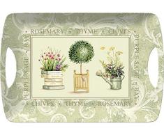 Creative Tops topiaire de à Manche en mélamine Plateau de Service, Plastique, Vert, L