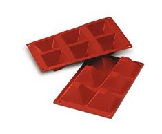 Silikomart 20.007.00.0060 SF007 Moule Forme Pyramides 6 Cavités Silicone Terre Cuite