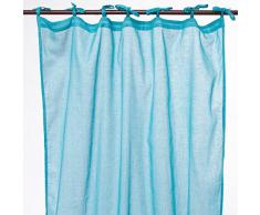 Thedecofactory 105105 Rideau, Polyester, Turquoise, 105 x 250 x 3 cm