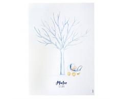 Mopec Pit & Tampico Feuille Arbre dempreintes Poussette Enfant, Carton, Bleu, 0.2Â x 42Â x 29.5Â cm
