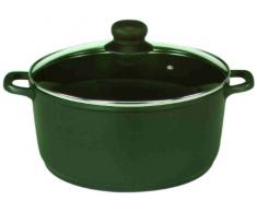 KRÃGER 22028TH Faitout Leipzig avec Couvercle en Verre 28 cm, Cast Aluminium, Noir