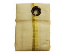 Linder 1165/80/375 Rideau avec 8 Oeillets Fusil Rond Polyester/Lin Jaune Citron/Vert Pomme 145 x 260 cm