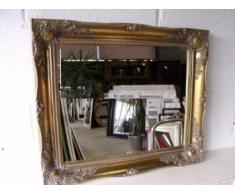 Miroir doré, Design Classique et orné, 26 x 22 cm.
