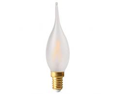Girard Sudron 713780-LED 35mm Grand Siecle Flamme Droite GS4 Ampoule LED Filament E14 (SES Petit Culot Ã Vis Edison) Blanc Chaud 580 Lumens 5 W GivrÃ©