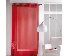 douceur dintÃ©rieur panneau a oeillets 140x240 cm voile paloma rouge