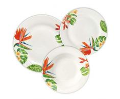 Tognana Service de table 18 pièces Alexia, Porcelaine, multicolore