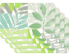 Venilia Set de table leaves, 45 x 30 cm, 4 pcs, antidÃ©rapant rÃ©siste Ã la chaleur et fait, PolypropylÃ¨ne, 59105