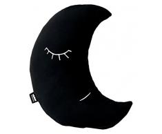 Paparajote Factory Moon XL Coussin dallaitement en Forme de Grande Lune DÃ©houssable 70Â x 37Â cm 68 x 25 x 37 cm Noir