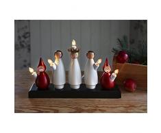 Star 655-80 Luciakör Chandelier 5 Lumières Bois 22 x 33 cm