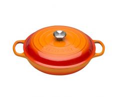 Le Creuset, Faitout en Fonte Ãmaillée, Rond, à 30cm, 3.2 L, Compatible avec Toutes Sources de Chaleur (Induction Incluse), 5.555 kg, Volcanique