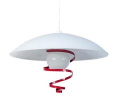 Tosel 10758 Suspension Ninfa Verre 100 W E27 Rouge