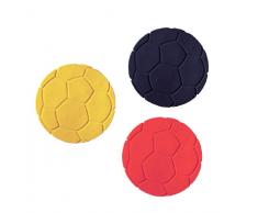 RIDDER Lot de 6 Mini Tapis de Bain pour Douche ou Baignoire Design en Forme de Ballons de Football XXS Schwarz/Gelb/Rot